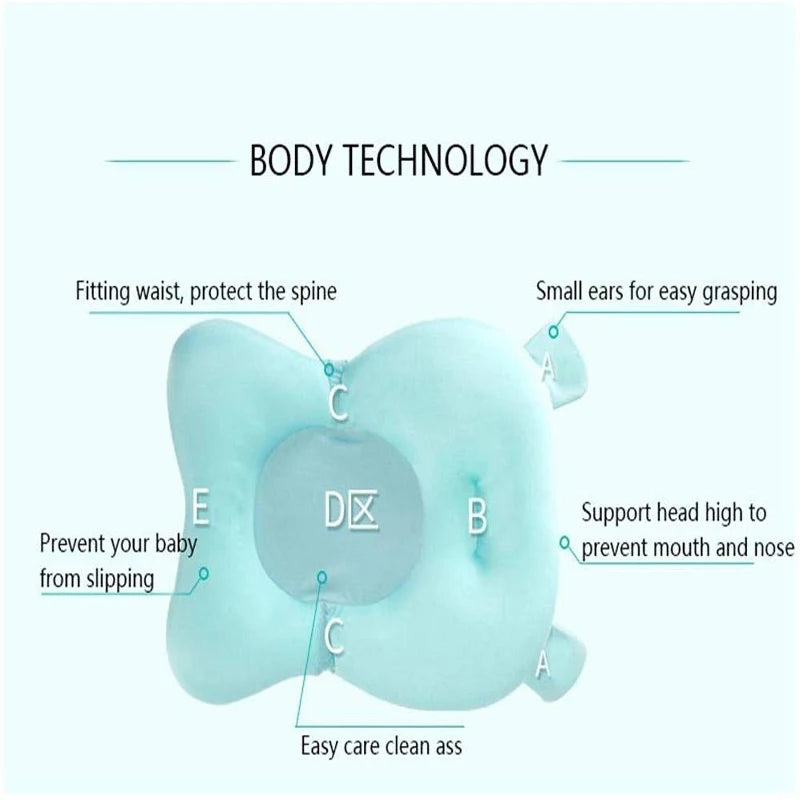 Portable Baby Bathtub Pad Ajustable Bath Tub Shower Cushion Newborn Support Seat Mat Foldable Baby Bath Seat Floating Water Pad