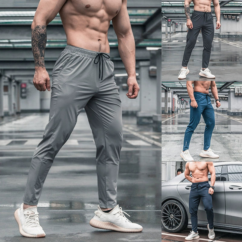 Men's Thin Stretch Quick-Drying Slim Fit Muscle Sports Pants