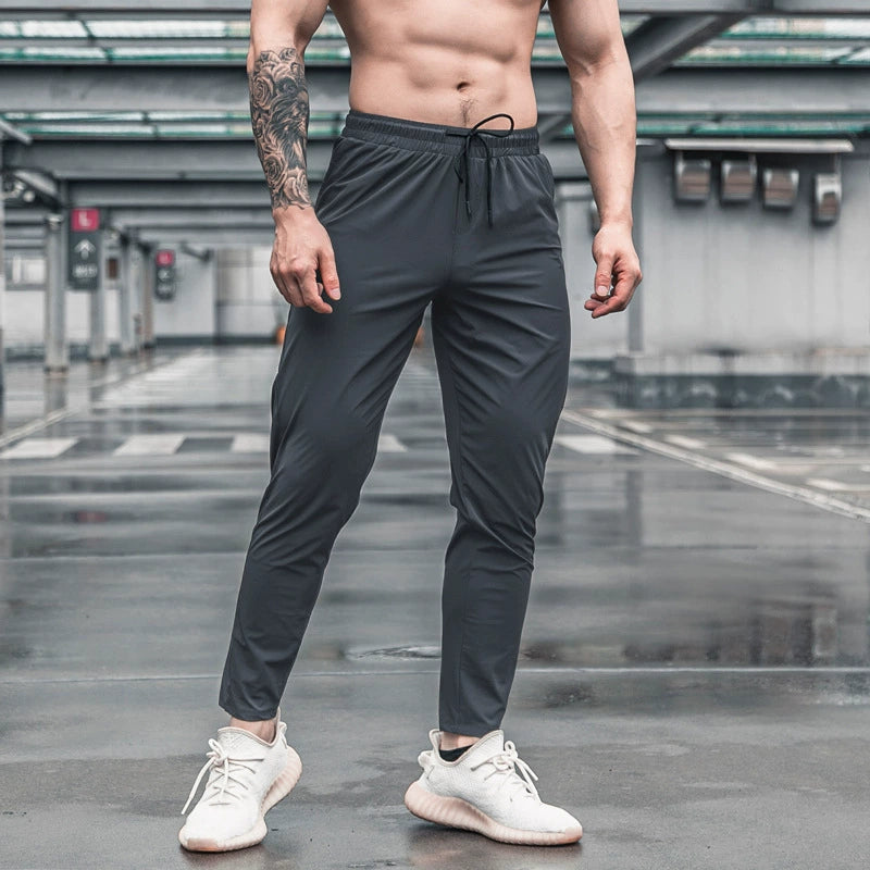 Men's Thin Stretch Quick-Drying Slim Fit Muscle Sports Pants