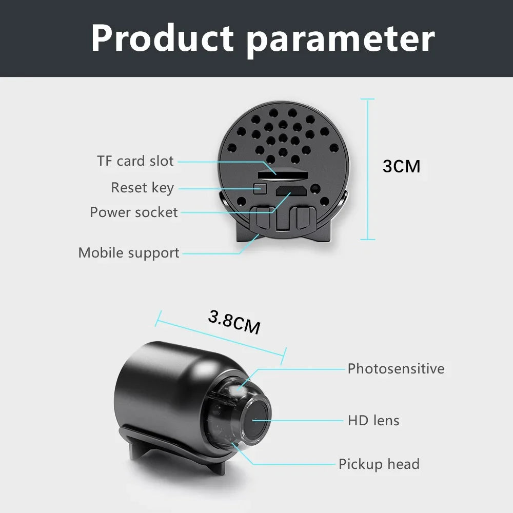 HD Mini Camera WiFi Micro Baby Monitor